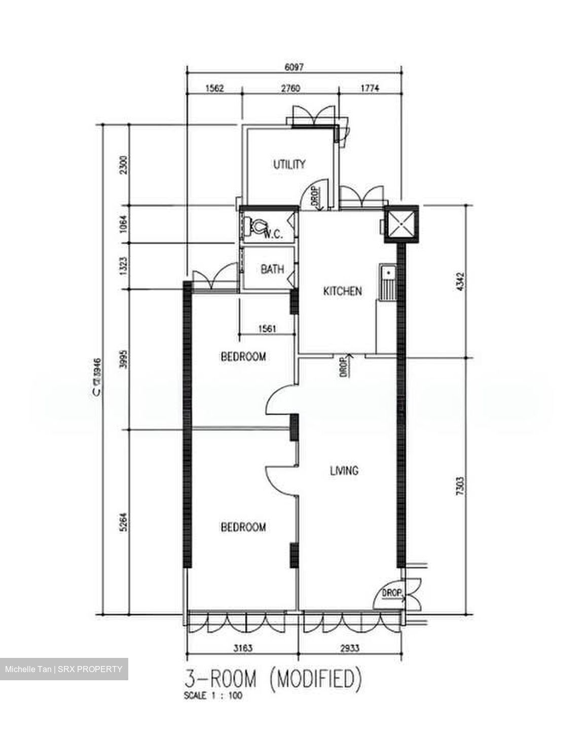 Blk 1 Brickworks Estate (Bukit Merah), HDB 3 Rooms #575888901